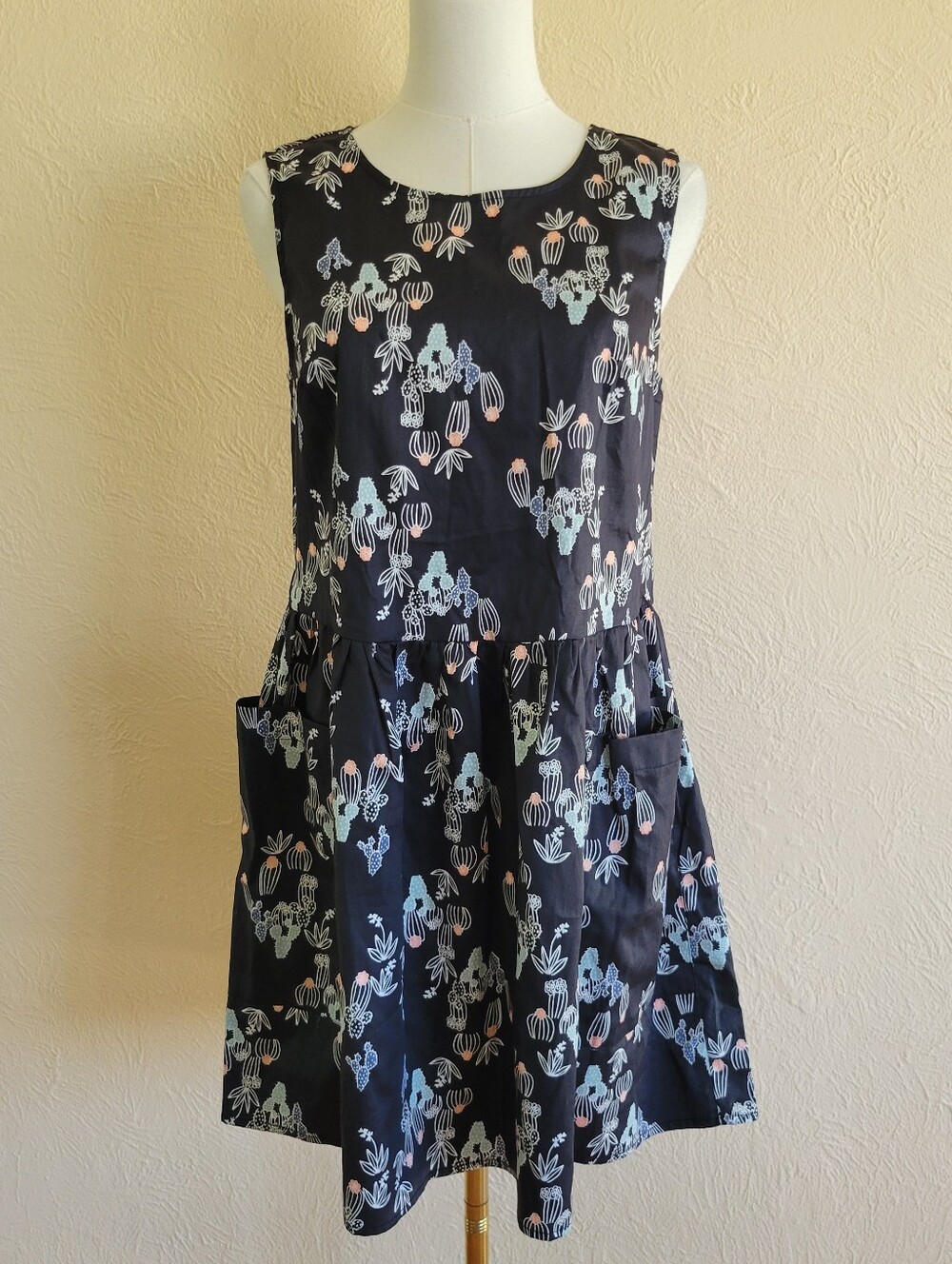 Modcloth | Black Cactus Print Mini Dress